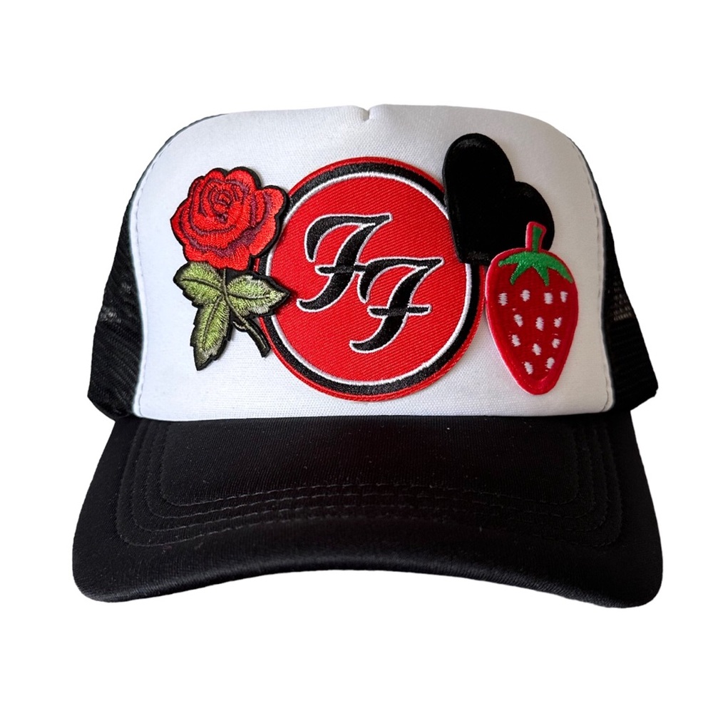 Trucker Hat with Embroidered Patches
